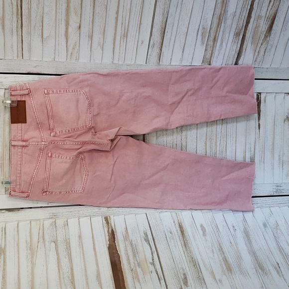 Lucky Brand 90s Loose Fit High Rise Raw Hem Cropped Bottom Fly Vintage - Picture 6 of 9